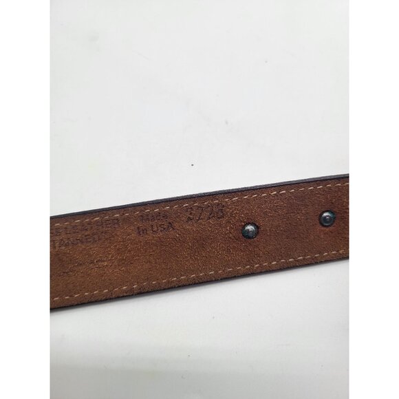 Danbury Belt SZ 38 Harness Leather Oil Tanned Made in USA Brown - Picture 5 of 8